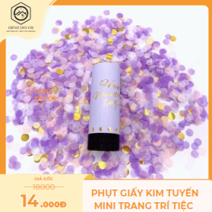 Phụt Giấy Kim Tuyến Mini Genz Decor